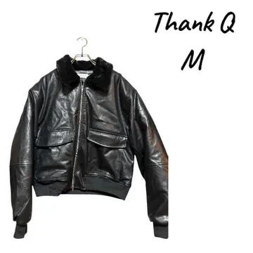 [새상품급] 블랙 가죽 자켓 M 퍼 포함