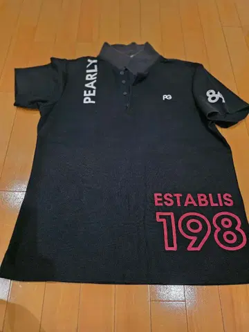 PEARLY 블랙 피케 셔츠 사이즈 6