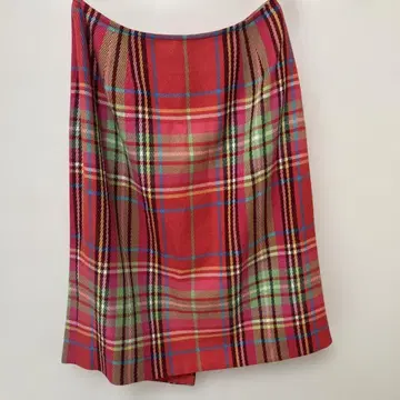 EMANUEL UNGARO 레어 타이트 스커트 레드 계열 체크