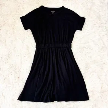 케이트 스페이드 티셔츠 리본 플레어 원피스 블랙 XS