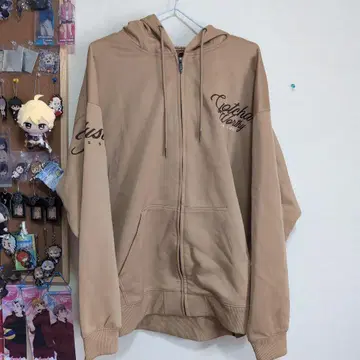 Gotcha 베이지 풀 지퍼 후드티