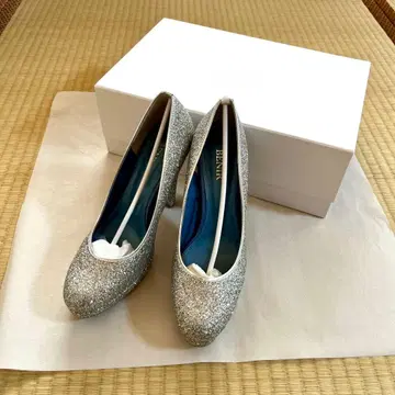 BENIR 실버 글리터 펌프스 23.5cm 12cm 힐