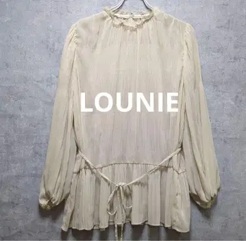 LOUNIE 플리츠 블라우스 38 아이보리 프릴