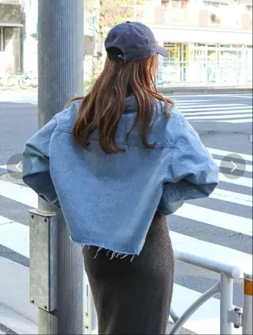 언그리드 ungrid 컷오프 숏 데님 셔츠 미사용 새상품 G