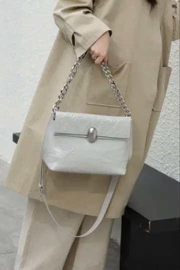 천연 가죽 체인 숄더백 여성용 2way 엘레강트 소가죽 광택