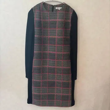 49AV. 준코 시마다 체크 무늬 긴팔 원피스 38