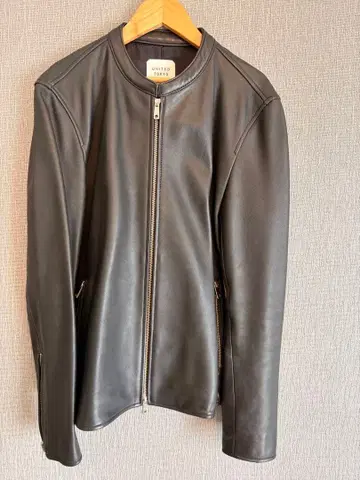 UNITED TOKYO 블랙 가죽 라이더 자켓 사이즈 2