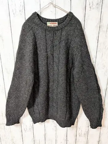 맥레거 케이블 니트 해마 택 스웨터 빈티지 M