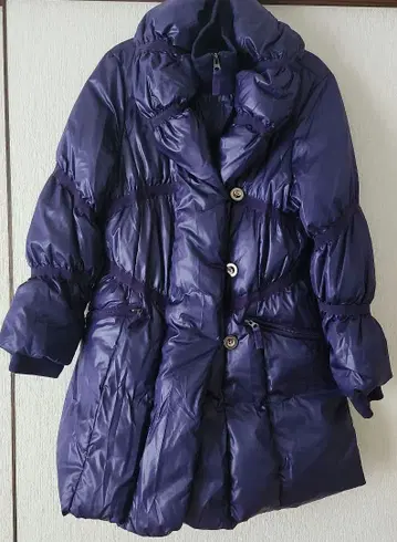 퍼플 다운 자켓 후드 부착 Msize