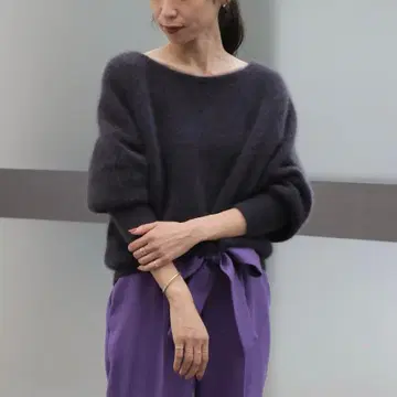 tiara 라쿤 니트 네이비