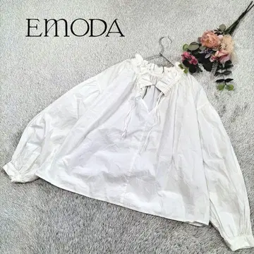 [ 에모다 ] 여성용 상의 풀오버 셔츠 벌룬 슬리브 프리