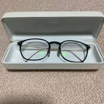 JINS 블랙 스퀘어 안경 (도수 있음)