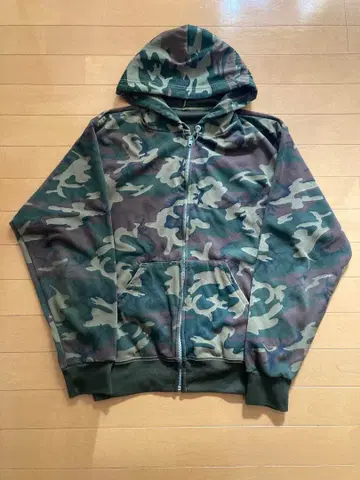 카모플라쥬 알루미늄 지퍼 후디 미국제