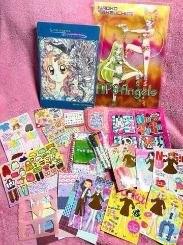 레트로 리본 나카요시 챠오 부록 씰 책받침 클리어 파일 당시 물품