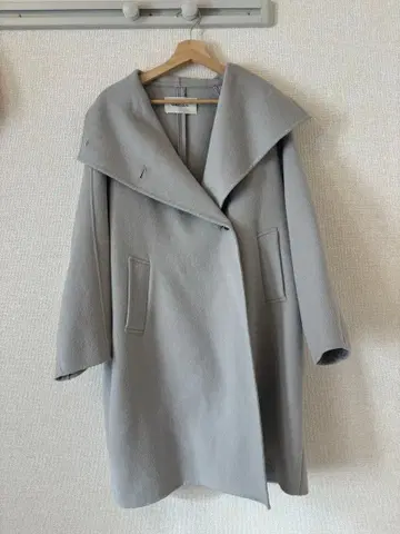 코코딜 리버 울 빅 칼라 코트 롱 코트