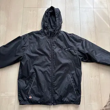 Dickies 블랙 후드 부착 자켓