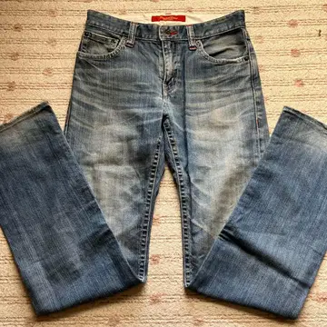 남성용 라이트 블루 스트레이트 데님 유니클로