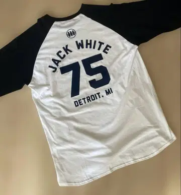 [컨디션 최상] Jack White 25투어 래글런 7부 티셔츠