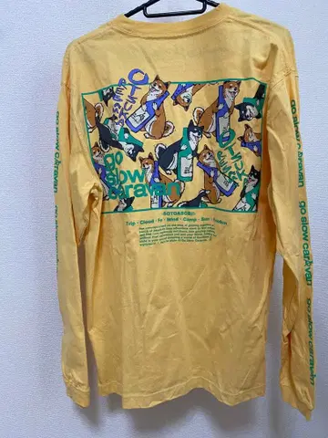 go slow caravan 시바견 x 술 롱T셔츠