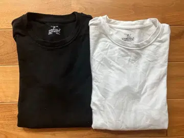 무인양품 MUJI 따뜻한 면 두꺼운 원단 XL 블랙 화이트 2장