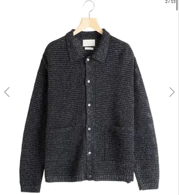 YOKE MESH KNITTED SHIRT CARDIGAN