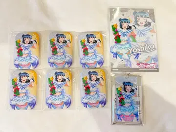 츠시마 요시코 코이아쿠 캔뱃지 브로마이드 라메 스틱 키링