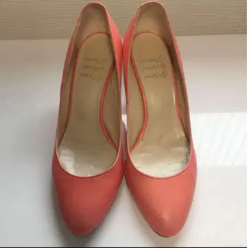 핑크 플레인 펌프스 중간 힐