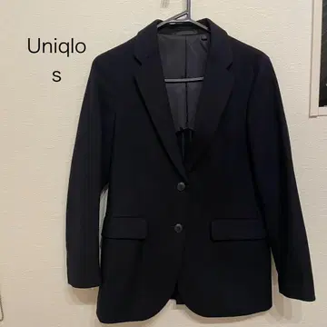 유니클로 릴랙스 테일러드 자켓 S 네이비 가을/겨울 기장감 있음