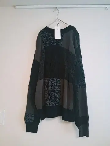 sacai 사카이 22SS 버팔로 체크 패널 니트 스웨터