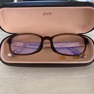 Zoff 브라운 프레임 퍼플 렌즈 PC 안경