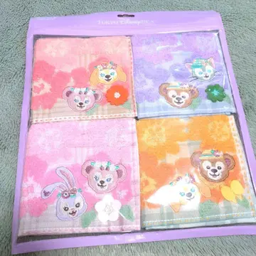 [ 미사용 새상품 ] 더피앤프렌즈 스프링 인 블루밍 타월 4개 세트