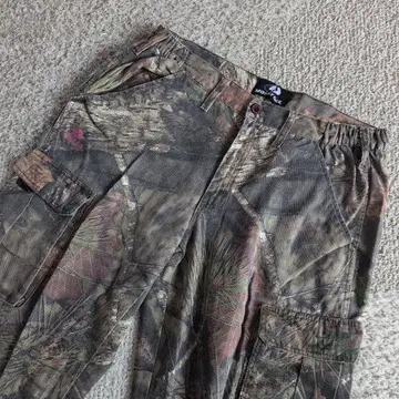 MOSSY OAK 구제 의류 카모플라쥬 카고 팬츠 핑크 로고
