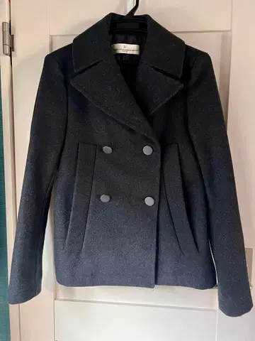 GOLDEN GOOSE 골든구스 피 코트 차콜 그레이