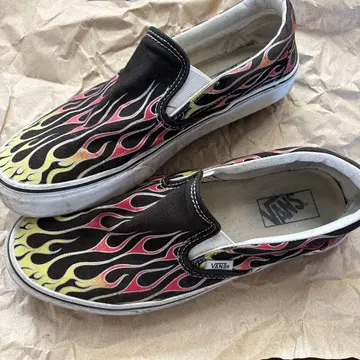 Vans 파이어 패턴 슬립온 27.5