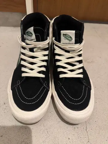 Vans Sk8-Hi 블랙/화이트/그린 하이컷 스니커즈