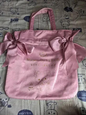 메종 드 플뢰르 코리락쿠마 더블 리본 토트백