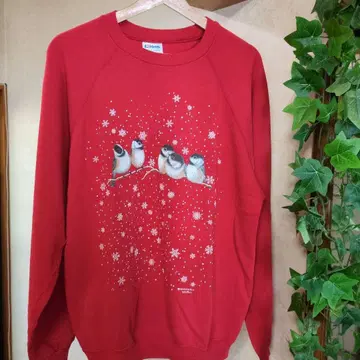 [ Hanes ] MADE IN USA 빨간색 빈티지 맨투맨 XL