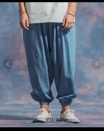 Jih Nunc 지눙크 린넨 혼방 데님 와이드 벌룬 팬츠 M