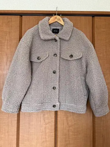 원 웨이 보아 자켓 베이지