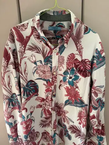 OCEANBLUE 플라워 무늬 하와이안 셔츠