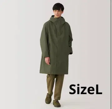 MUJI 발수 푸드코트 L 카키 새상품급