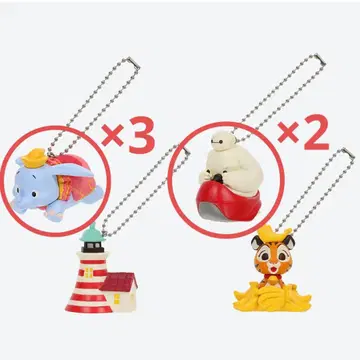 덤보 베이맥스 심바 키체인 세트