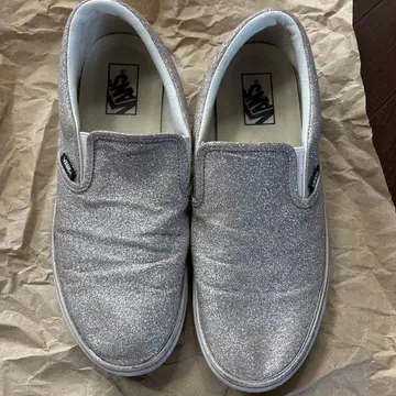 Vans 실버 글리터 슬립온
