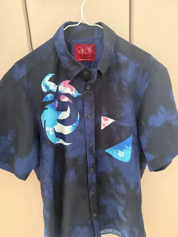 San-A 타이다이 패턴 하와이안 셔츠