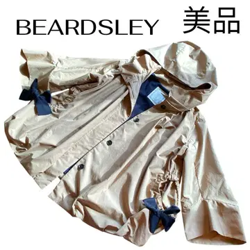BEARDSLEY 벌룬 블루종 후드 부착 베이지 리본 새상품급