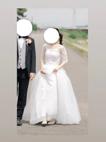 웨딩드레스 사전 촬영 A라인 드레스