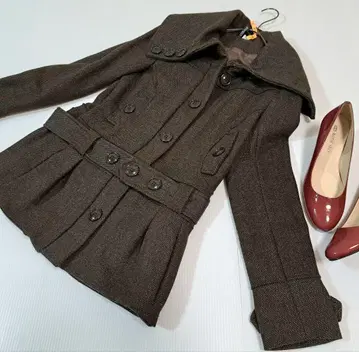 H&M 브라운 트위드 자켓