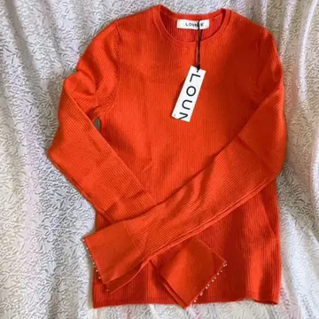 새상품 LOUNIE 리브 니트 워셔블 가을 컬러 스웨터 루니 F