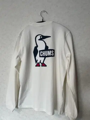 [중고] CHUMS 펭귄 로고 긴팔 T셔츠 L 화이트