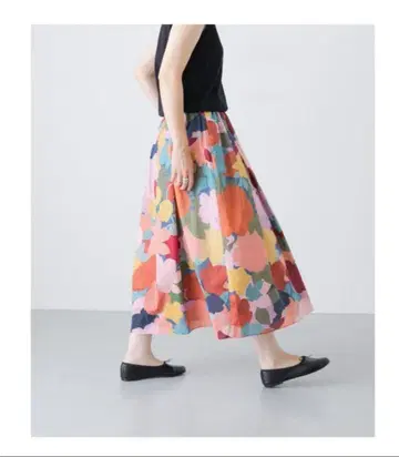 카구레 리버티 프린트 스커트 -Garden- 꽃무늬 롱 기장